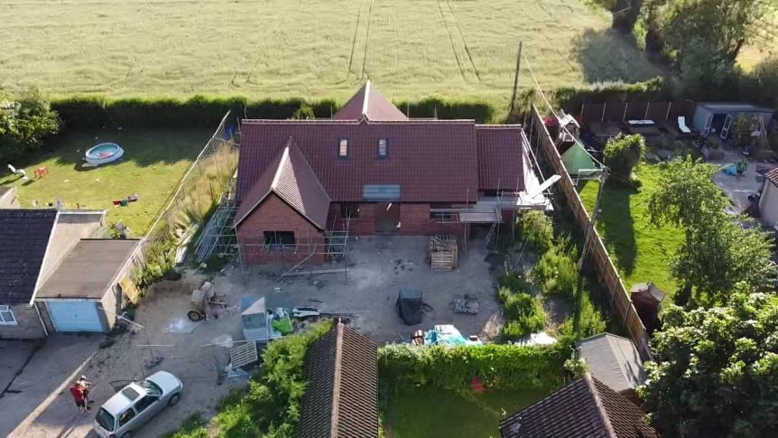 Roof repair on a self-build by Roofers in Norwich