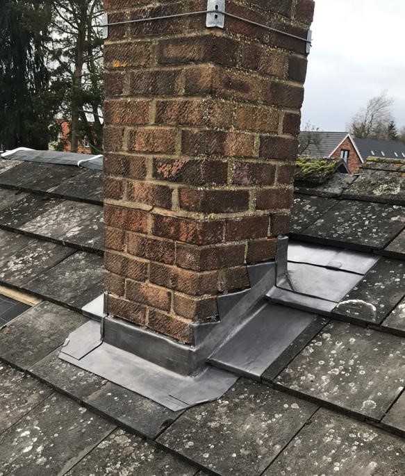 Leadwork roofing service on a new roof, Norfolk
